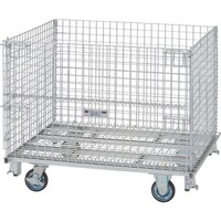 トラスコ中山 TRUSCO ネットパレット 車輪付 1200X1000X995 クロムフリー T1012AGS 1台