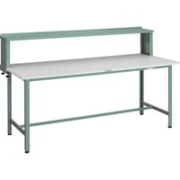 トラスコ中山 TRUSCO 軽荷重作業台(300kg)AE型 1800X900XH1044(全高) 上棚付 グリーン色 RAE1809YURB 1台