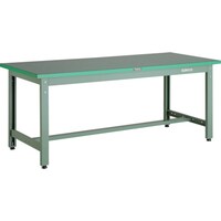 トラスコ中山 TRUSCO 中荷重作業台(800kg)GW型 1800X900XH740 ビニールマット張り グリーン色 GWP1890E2 1台