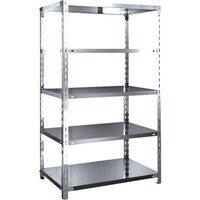 トラスコ中山 TRUSCO ステンレス棚 SUS304製軽量棚 875XD600XH1500 天地5段 SU35365 1台