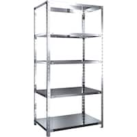 トラスコ中山 TRUSCO ステンレス棚 SUS304製軽量棚 875XD600XH1800 天地5段 SU36365 1台