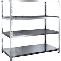 トラスコ中山 TRUSCO ステンレス棚 SUS304製軽量棚 1200XD600XH1200 天地4段 SU34464 1台