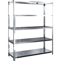 トラスコ中山 TRUSCO ステンレス棚 SUS304製軽量棚 1200XD450XH1500 天地5段 SU35445 1台