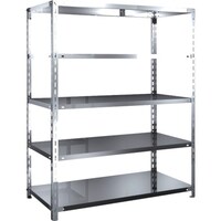 トラスコ中山 TRUSCO ステンレス棚 SUS304製軽量棚 1200XD600XH1500 天地5段 SU35465 1台