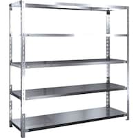 トラスコ中山 TRUSCO ステンレス棚 SUS304製軽量棚 1500XD450XH1500 天地5段 SU35545 1台
