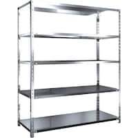 トラスコ中山 TRUSCO ステンレス棚 SUS304製軽量棚 1500XD600XH1800 天地5段 SU36565 1台