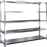 トラスコ中山 TRUSCO ステンレス棚 SUS304製軽量棚 1800XD450XH1500 天地5段 SU35645 1台