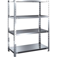 トラスコ中山 TRUSCO ステンレス棚 SUS430製軽量棚 875XD450XH1200 天地4段 SU44344 1台