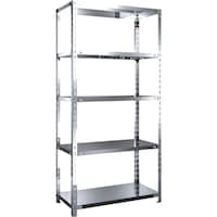トラスコ中山 TRUSCO ステンレス棚 SUS430製軽量棚 875XD450XH1800 天地5段 SU46345 1台