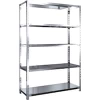 トラスコ中山 TRUSCO ステンレス棚 SUS430製軽量棚 1200XD450XH1800 天地5段 SU46445 1台
