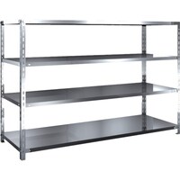 トラスコ中山 TRUSCO ステンレス棚 SUS430製軽量棚 1800XD600XH1200 天地4段 SU44664 1台