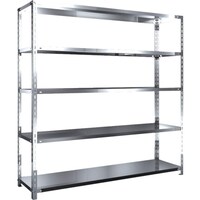 トラスコ中山 TRUSCO ステンレス棚 SUS430製軽量棚 1800XD450XH1800 天地5段 SU46645 1台