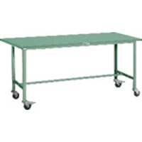 トラスコ中山 TRUSCO 軽荷重作業台(150kg)AE型 1800X900XH846 φ100キャスター付 グリーン色 SAE1809C100 1台