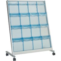 トラスコ中山 TRUSCO パンフレットスタンド A4サイズ対応 傾斜4列4段 シルバー TAP404K 1台