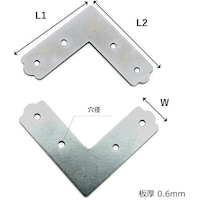 和気産業 WAKI ユニクロ隅金 平横 BK001 25 4枚入り