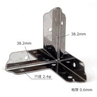 和気産業 WAKI ステン隅金 三方面 ML282 38MM 4個入り