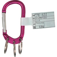 WAKI 3リング付ナスカン TW−631 レッド