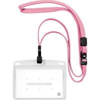 オープン工業 OP 吊り下げ名札 フック式 ヨコ名刺 1枚 フレッシュピンク