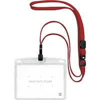 オープン工業 OP 吊り下げ名札 フック式 ヨコ特大 10枚 赤