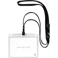 オープン工業 OP 吊り下げ名札 フック式 ヨコ特大 10枚 黒