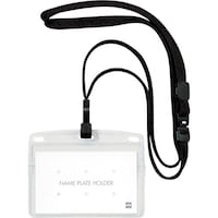 オープン工業 OP 吊り下げ名札 フック式 ヨコ名刺 1枚 黒