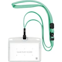 オープン工業 OP 吊り下げ名札 フック式 ヨコ名刺 1枚 ミントグリーン NL22PMGN 1枚