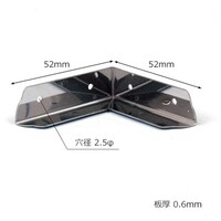 和気産業 WAKI ステン隅金 二方面 ML277 52MM 4個入り ML277 1Pk(4個)