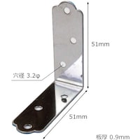 和気産業 WAKI ステン隅金 金折 ML268 51MM 4個入り ML268 1Pk(4個)