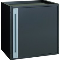 トラスコ中山 TRUSCO スチール製ワゴン用開き戸キャビネット カスタムワゴン用 ブラック(中棚板付) TACTSETBK 1台