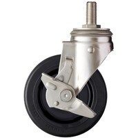 ハンマーキャスター ハンマー SUS サイドSP付 ねじ込み ゴム車150mm