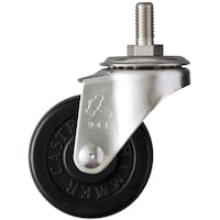 ハンマーキャスター ハンマー SUS ねじ込み W3/8 ゴム車50mm