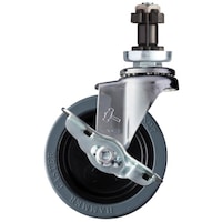 ハンマーキャスター ハンマー パイプ差込 SP付 ゴム車100mm