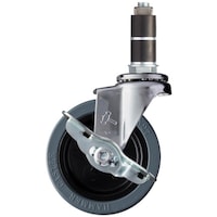 ハンマーキャスター ハンマー パイプ差込 SP付 ゴム車100mm