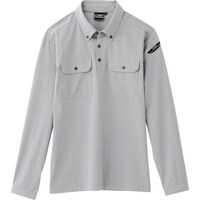 ジーベック XEBEC 長袖ポロシャツ608522LL シルバーグレー