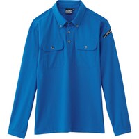 ジーベック XEBEC 長袖ポロシャツ6085403L ブルー 6085403L 1着