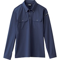 ジーベック XEBEC 長袖ポロシャツ608519L ディープネイビー