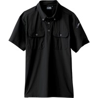 ジーベック XEBEC 半袖ポロシャツ608090L クロ