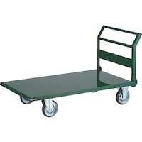 トラスコ中山 TRUSCO 鋼鉄製運搬車 1400X750 Φ200エアキャスター 緑 SH1LNAC 1台