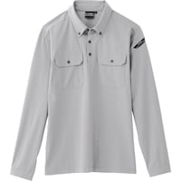 ジーベック XEBEC 長袖ポロシャツ608522L シルバーグレー