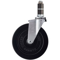 ハンマーキャスター ハンマー パイプ差込 ゴム車150mm