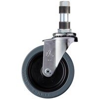 ハンマーキャスター ハンマー パイプ差込自在ゴム車100mm