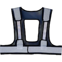 アイトス アイトス フルハーネス対応ベンチレーションメッシュベスト ネイビーXシルバー フリーサイズ AZ8717008F 1着