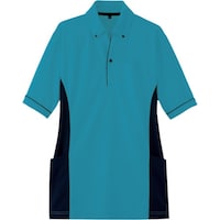 アイトス アイトス サイドポケット半袖ポロシャツ(男女兼用) ターコイズ L
