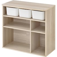 アイリスオーヤマ IRIS 290496 ラウンドシェルフ ロー ライトナチュラル RUS74LNA 1台