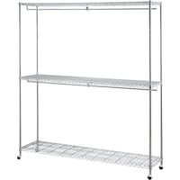 アイリスオーヤマ IRIS 106499 メタルシェルフワードローブ2段タイプ SEW21821BC 1台