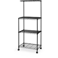 アイリスオーヤマ IRIS 108481 カラーメタルラック レンジ台 ブラック CMR55134B 1台