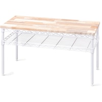 アイリスオーヤマ IRIS 537159 カラーメタルラック テーブル ホワイト CMMT76362W 1台