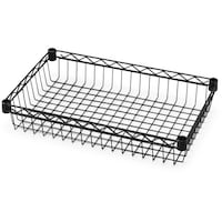 アイリスオーヤマ IRIS 517377 カラーメタルラック用 バスケット棚板 ブラック