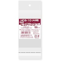 シモジマ スワン OPP袋 ピュアパック クリアヘッダー付 HC 610 (A8用) 100枚入り 006798454 1袋(100枚)