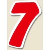 シモジマ HEIKO Nナンバーセルフ M 7 赤 21枚入り 007060907 1束(21枚)